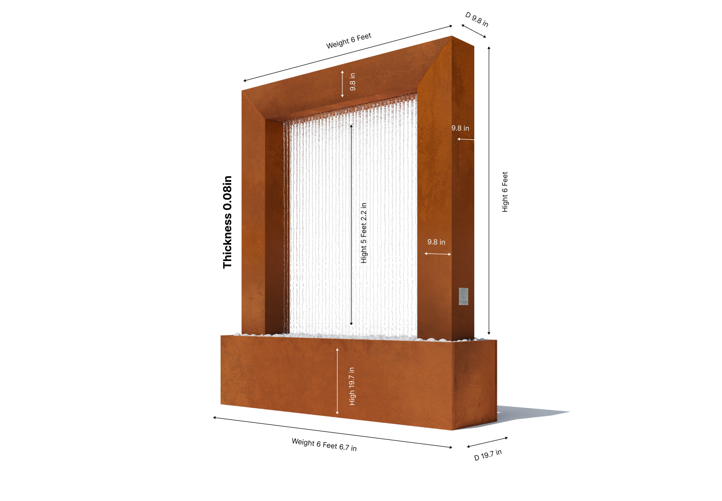 Rain Curtain Fountain Door