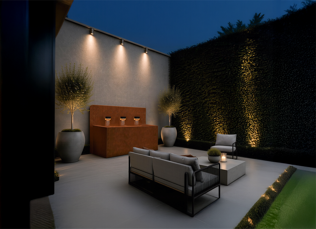 Modern Horizontal Wall fountain