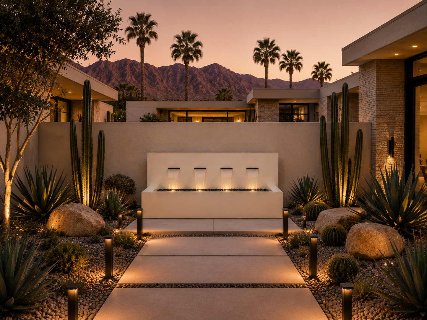Modern Horizontal Wall fountain