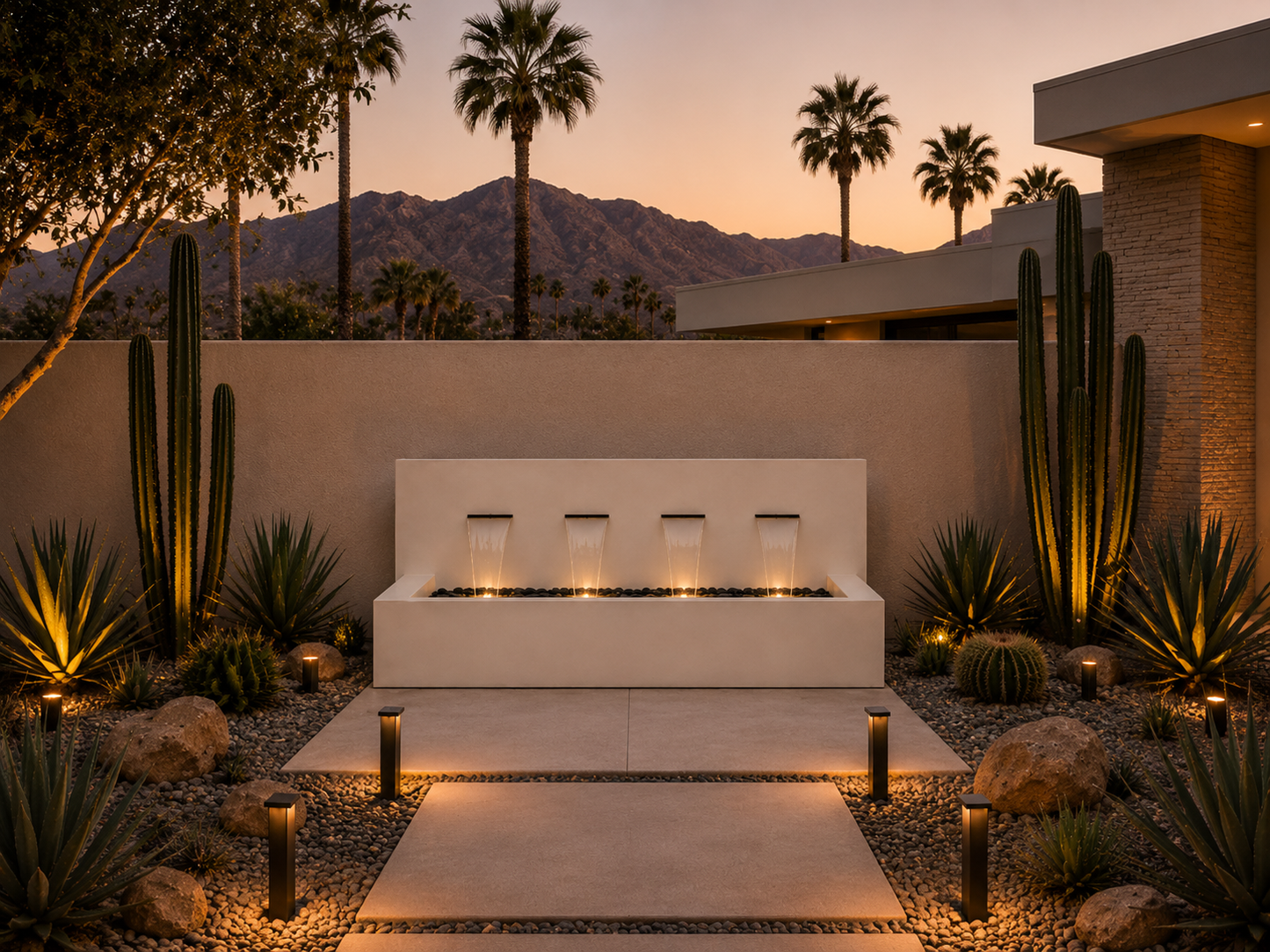 Modern Horizontal Wall fountain