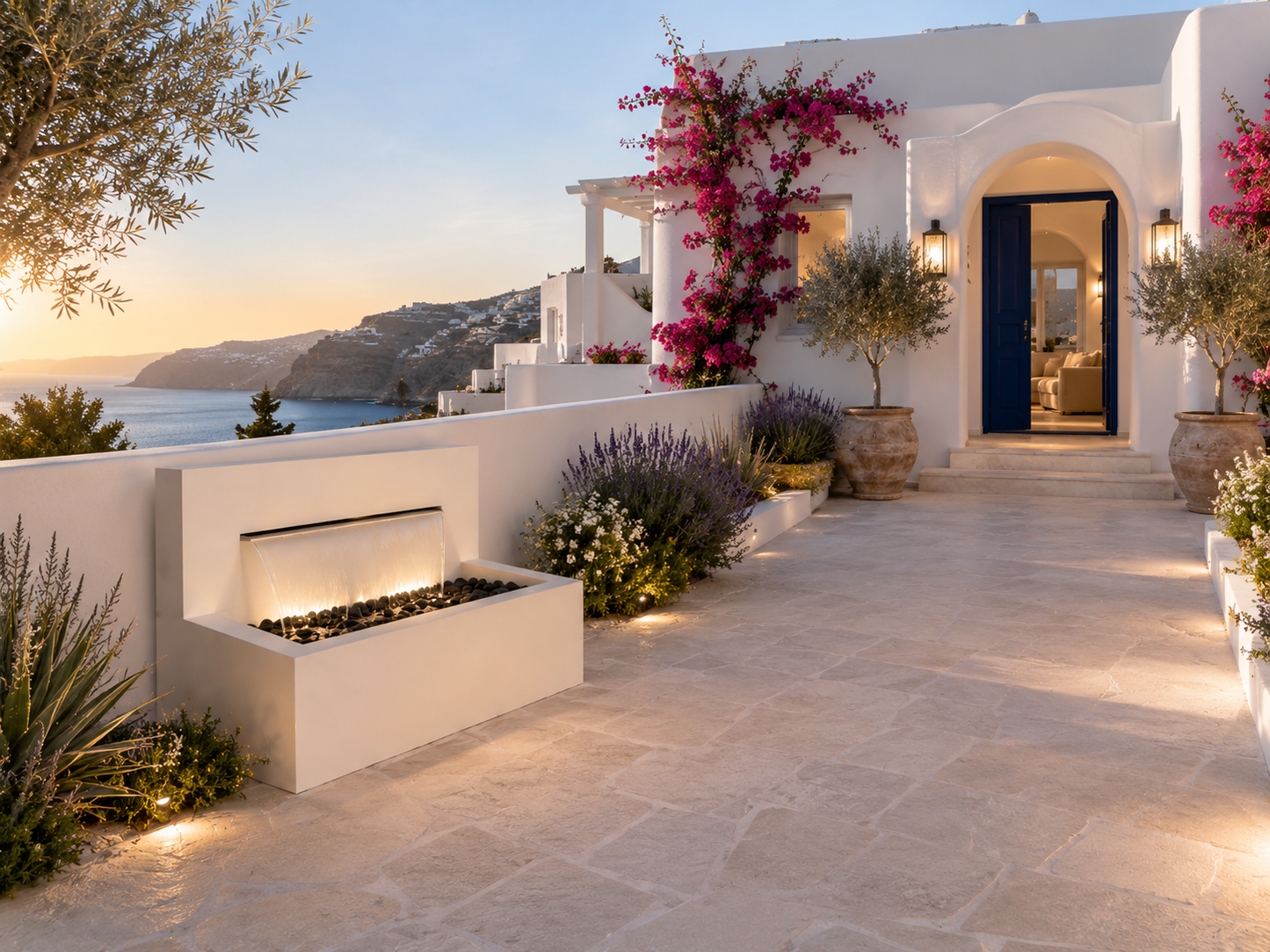 Modern Horizontal Wall fountain