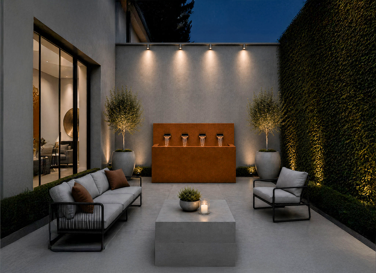 Modern Horizontal Wall fountain