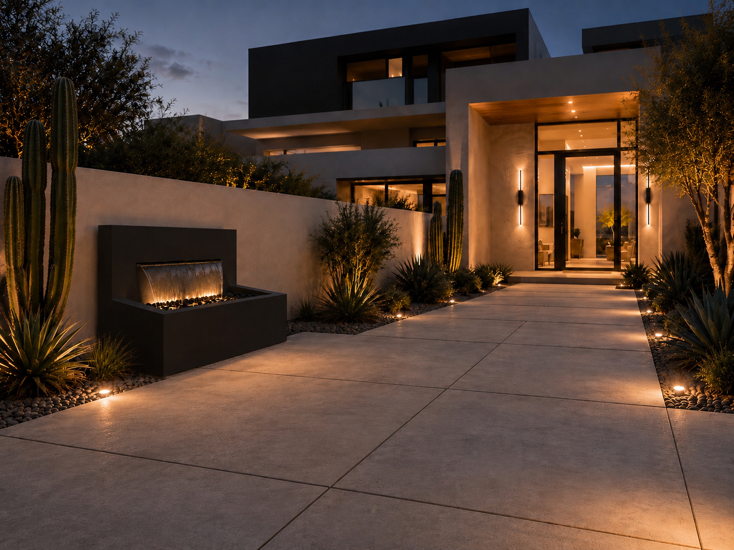 Modern Horizontal Wall fountain