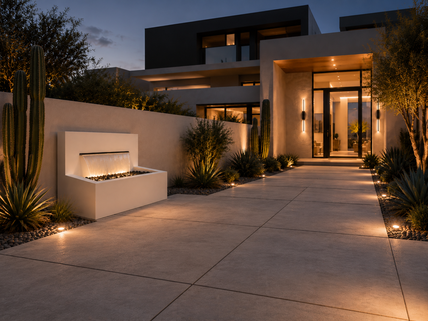 Modern Horizontal Wall fountain