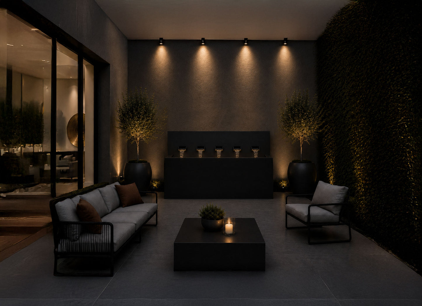 Modern Horizontal Wall fountain