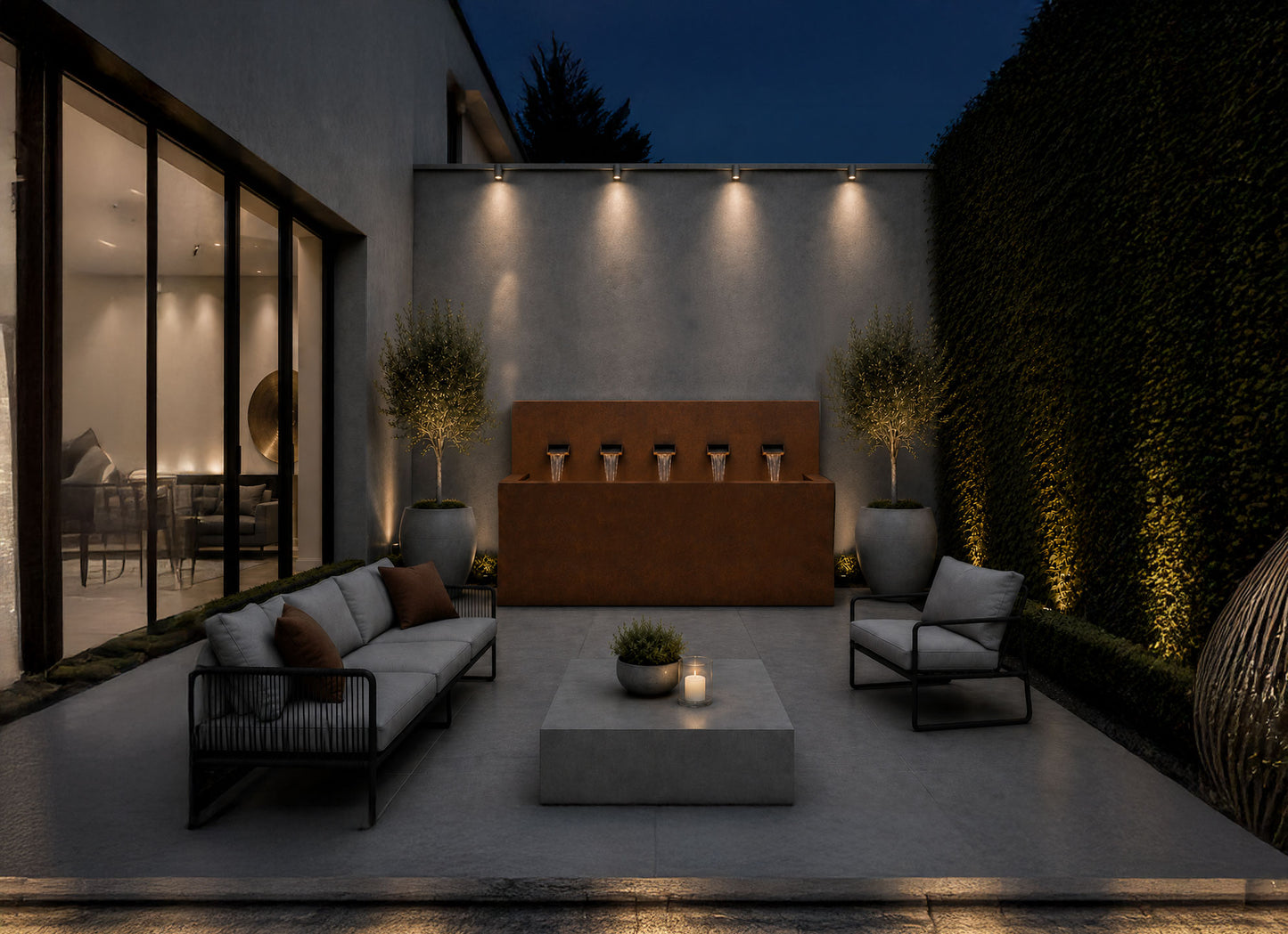 Modern Horizontal Wall fountain