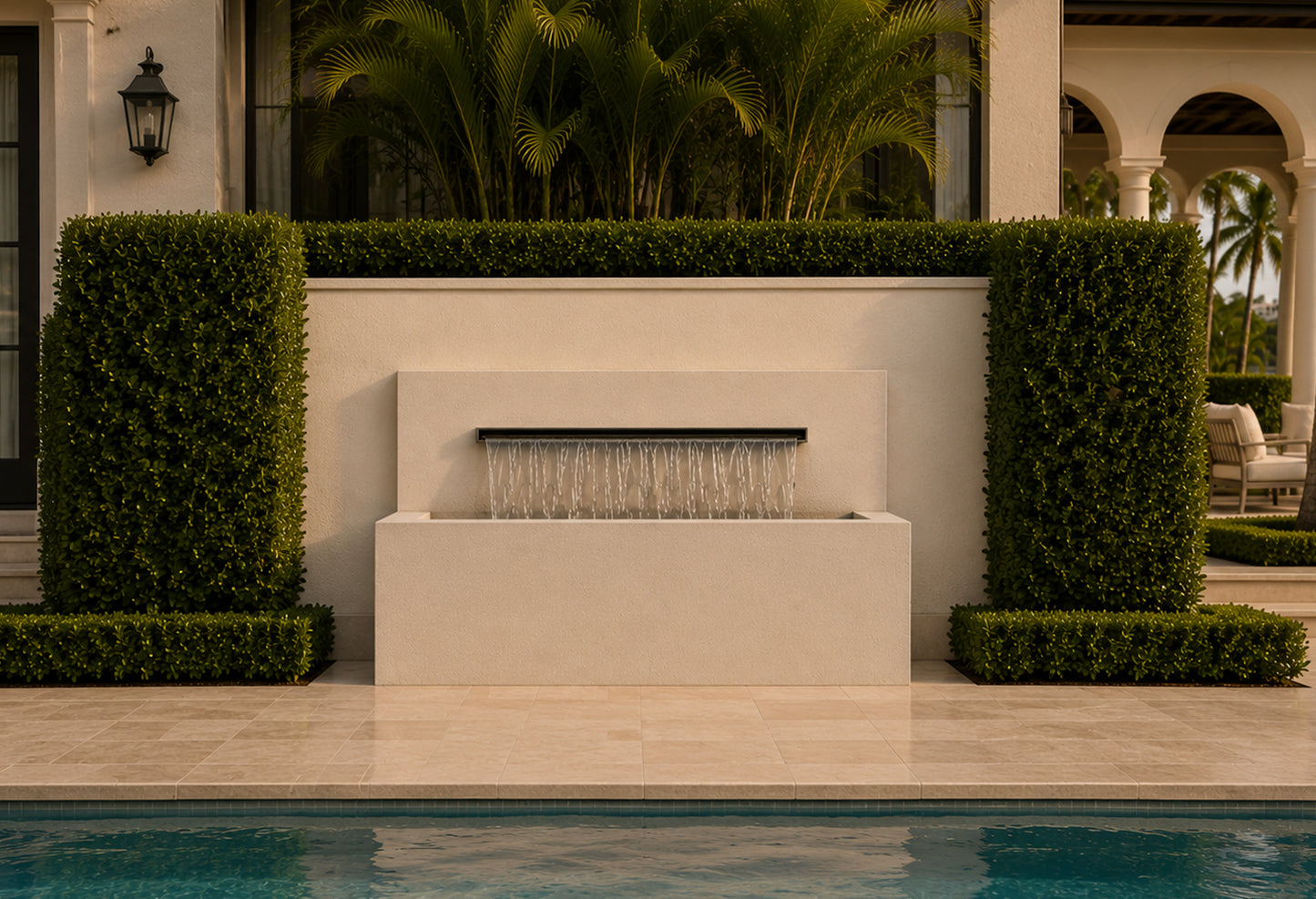 Modern Horizontal Wall fountain