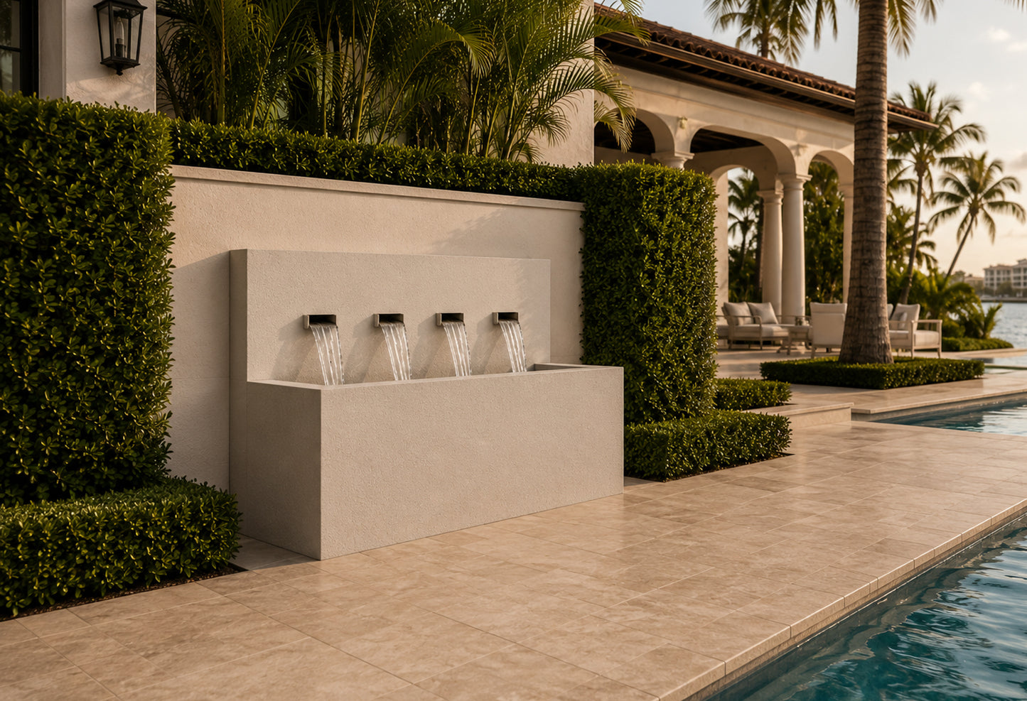 Modern Horizontal Wall fountain