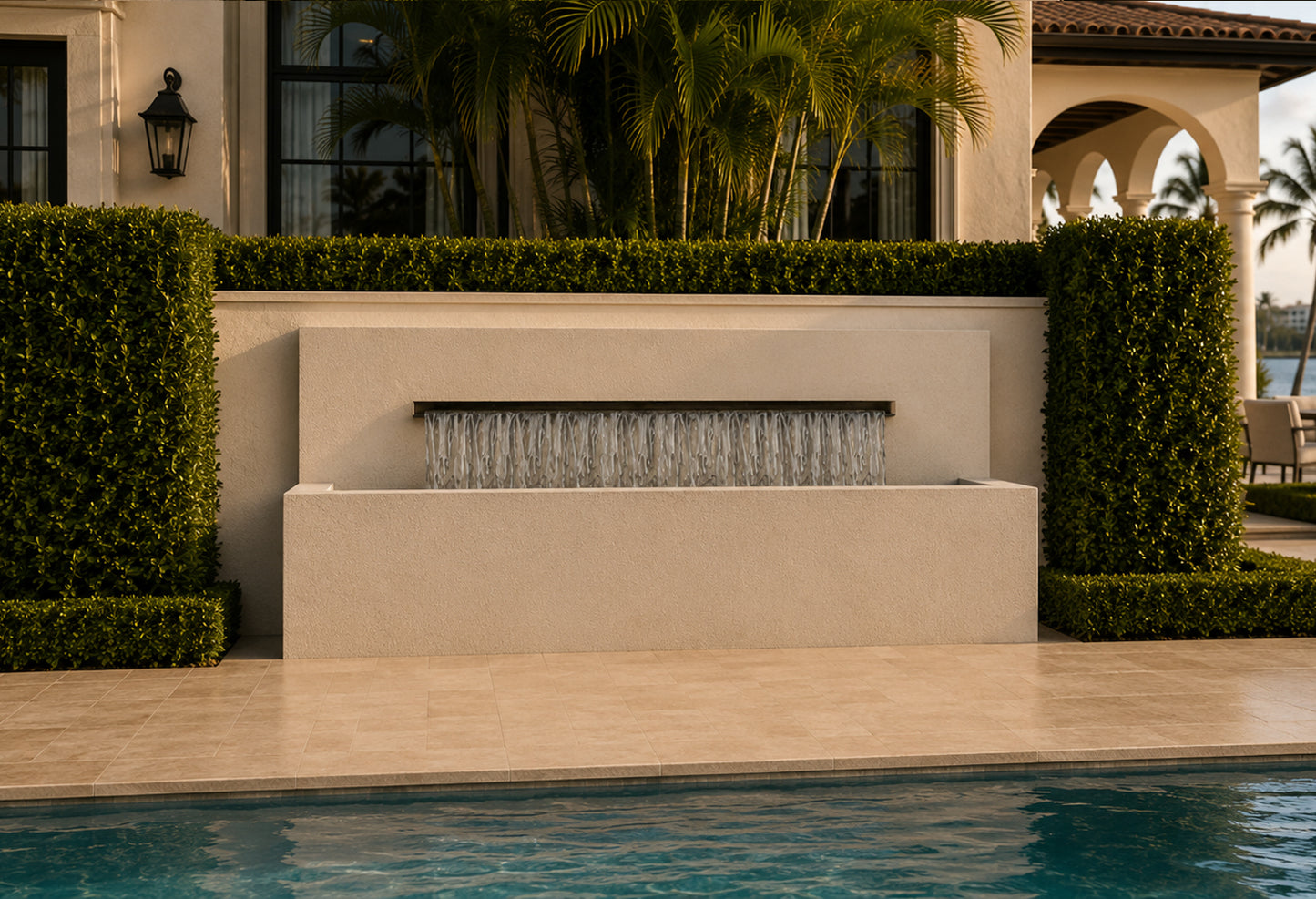 Modern Horizontal Wall fountain