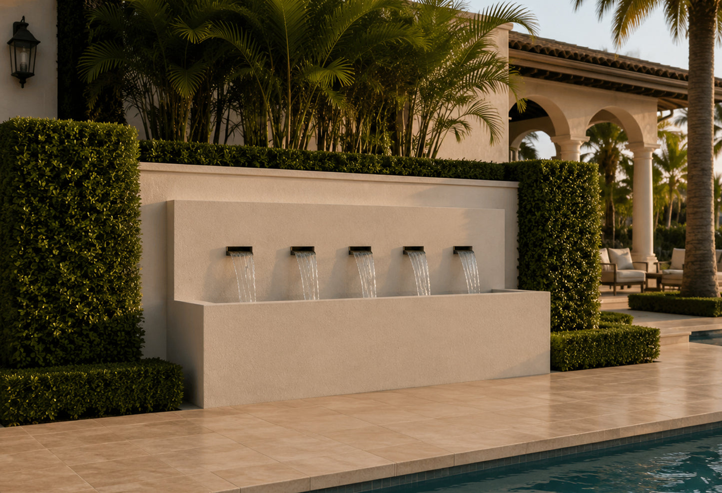 Modern Horizontal Wall fountain