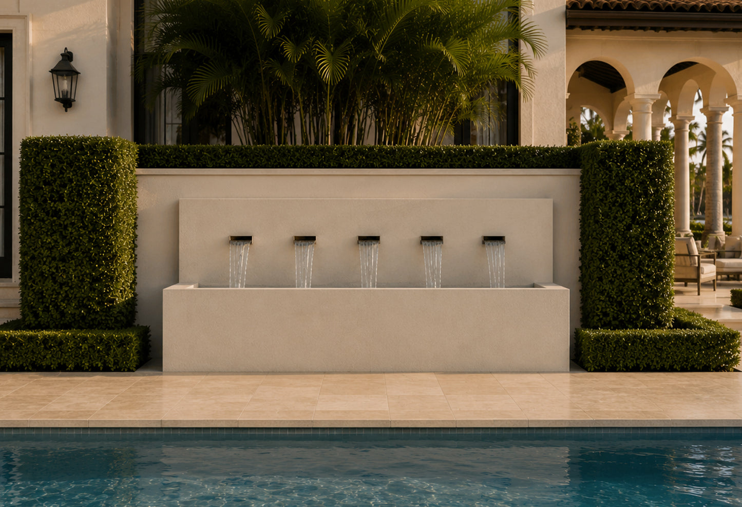 Modern Horizontal Wall fountain