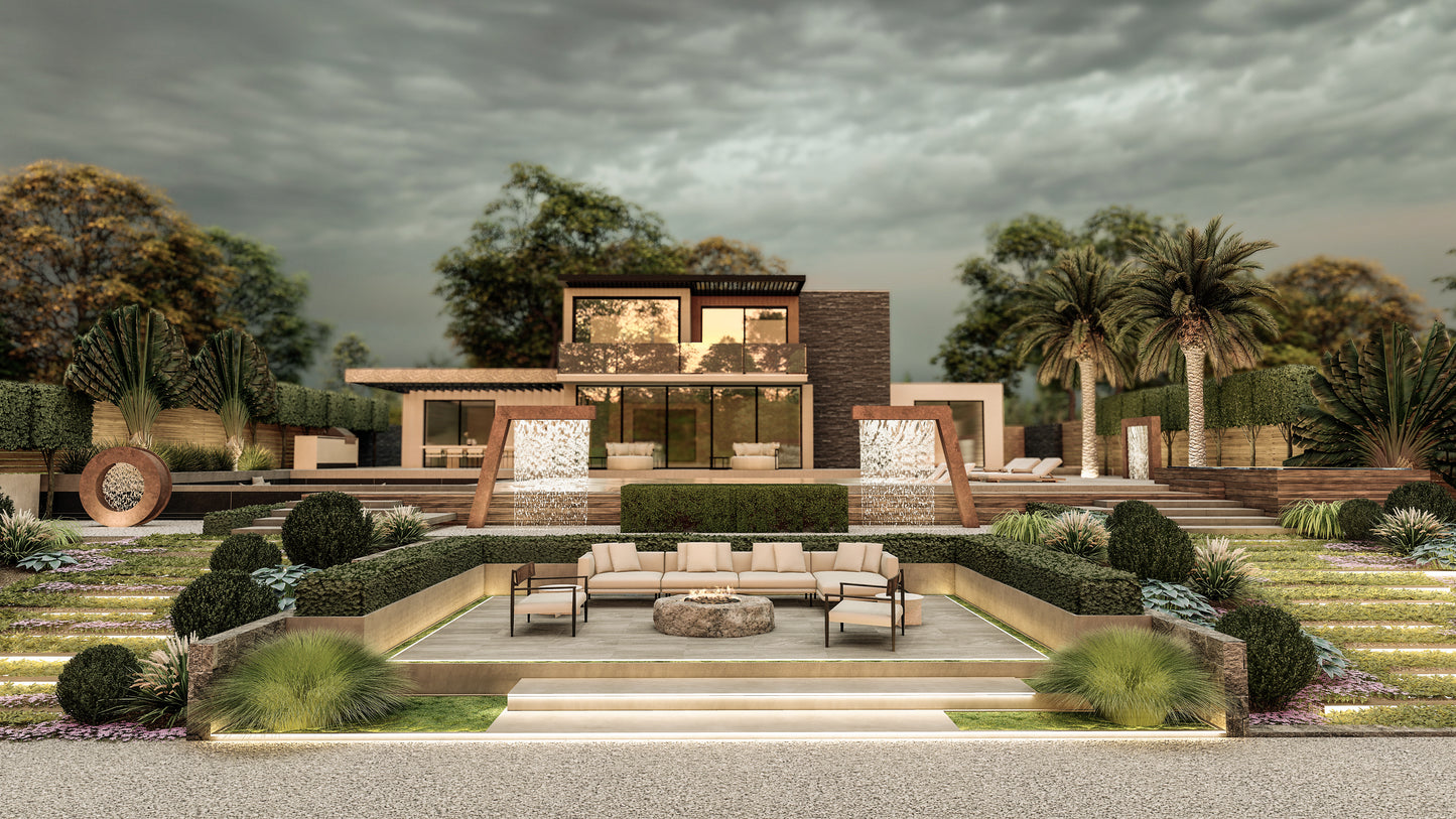 Rain Curtain Fountain L